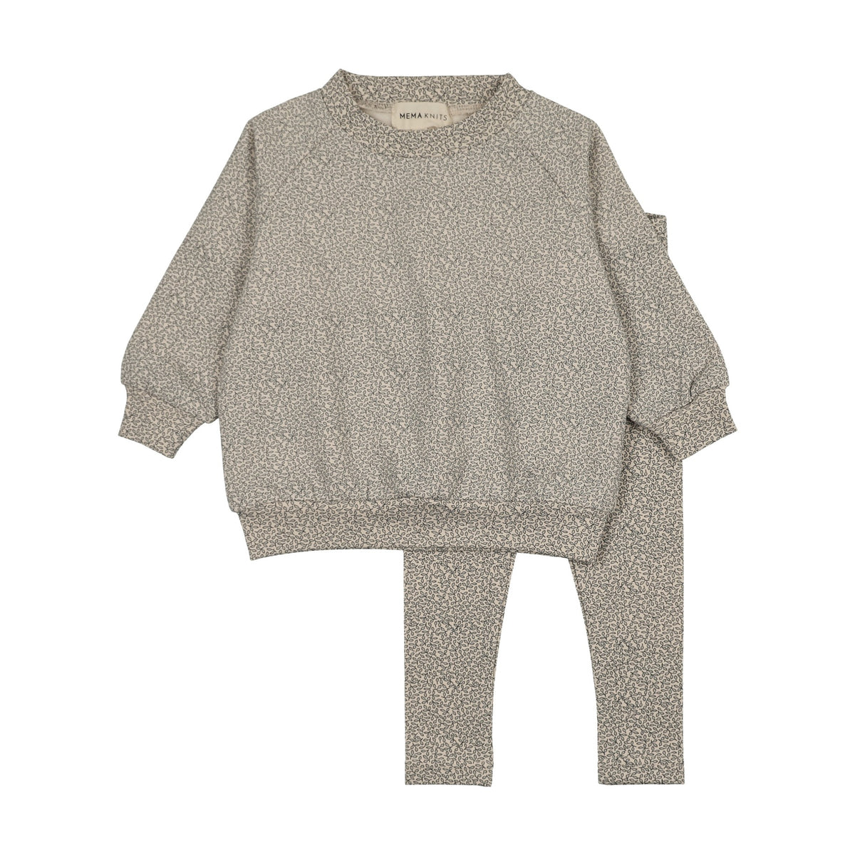 LEAF PRINT SWEATSHIRT SET - (MAW26-25)-2
