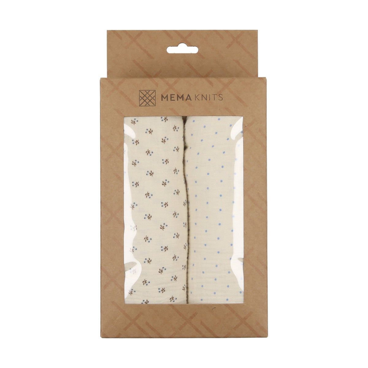 Blue floral swaddle set-2