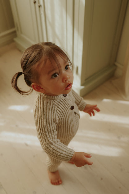 Knit Overall + Onesie set