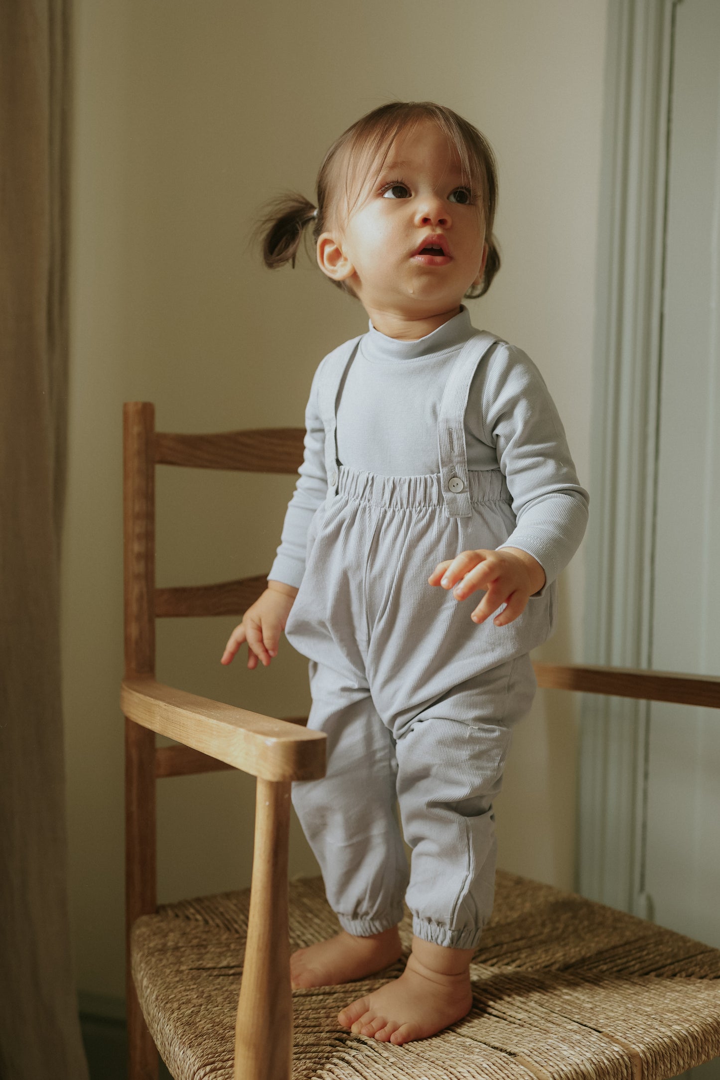 Corduroy romper + T-shirt set