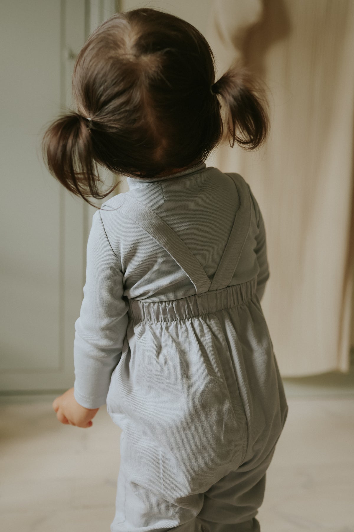 Corduroy romper + T-shirt set-3
