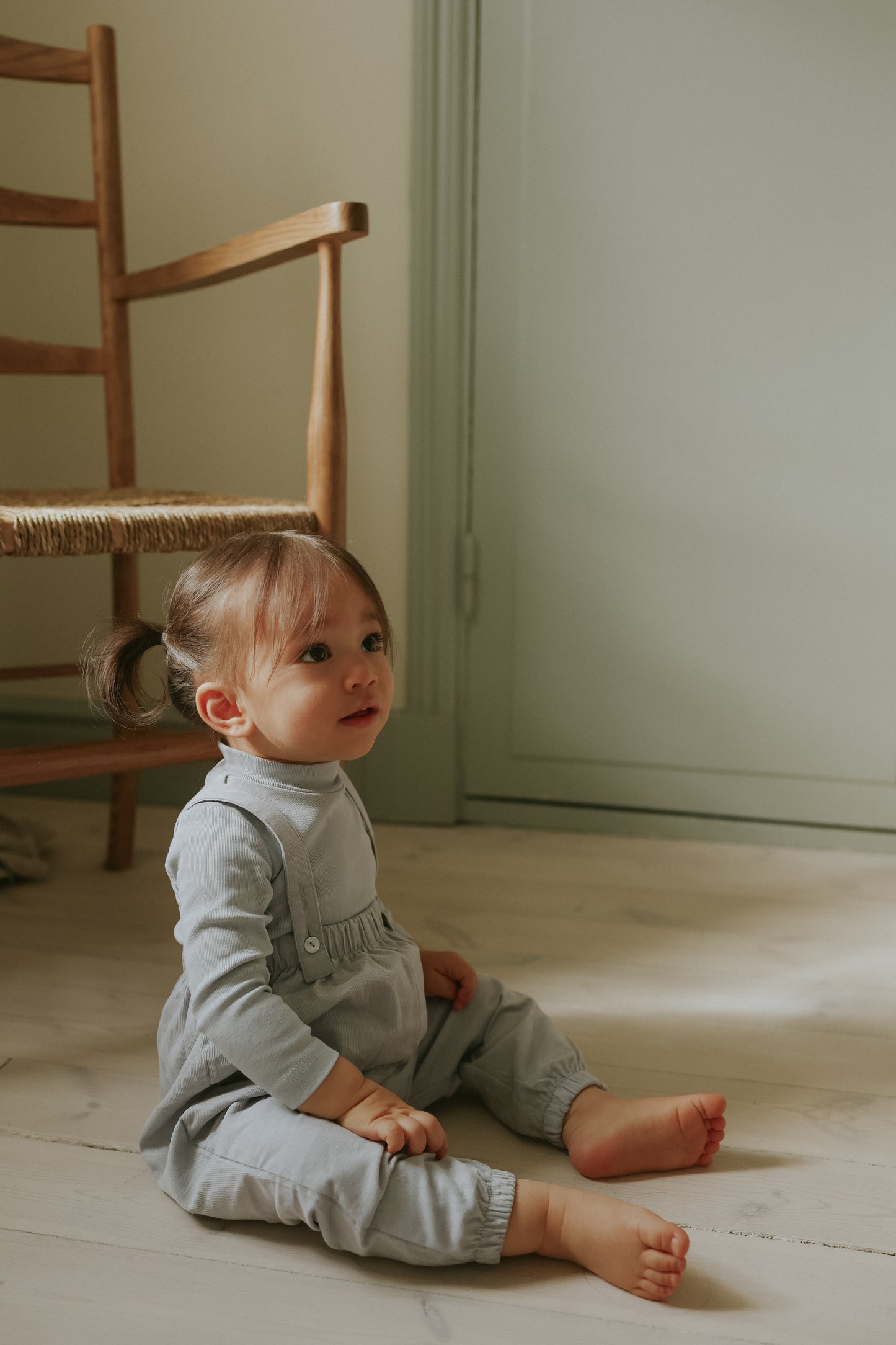 Corduroy romper + T-shirt set