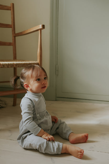 Corduroy romper + T-shirt set